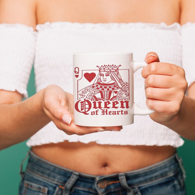 Queen of Hearts Card Play Design Coffee Mug (Creator Uploaded)