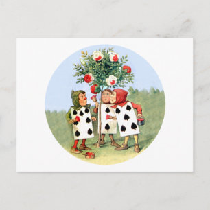 Queen of Hearts' Cardmen Paint the Queens Roses Postcard