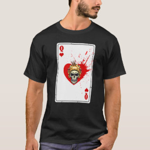 Queen Of Hearts Cards Deck Halloween Splashy Costu T-Shirt