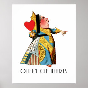 Queen of Hearts Classic Alice and Wonderland Poster