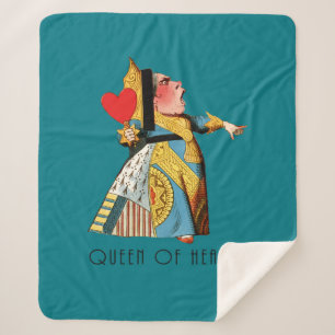 Queen of Hearts Classic Alice and Wonderland Sherpa Blanket