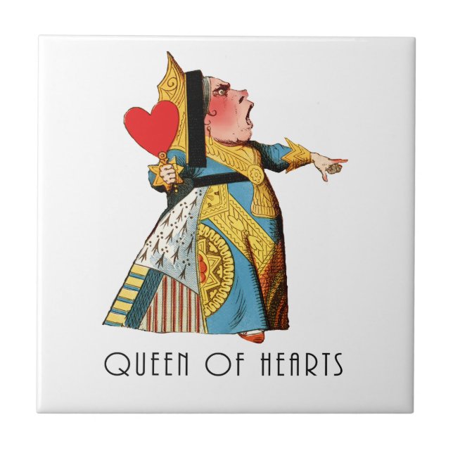 Queen of Hearts Classic Alice and Wonderland Tile (Front)