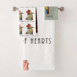 Queen of Hearts Classic Alice in Wonderland Bath Towel Set