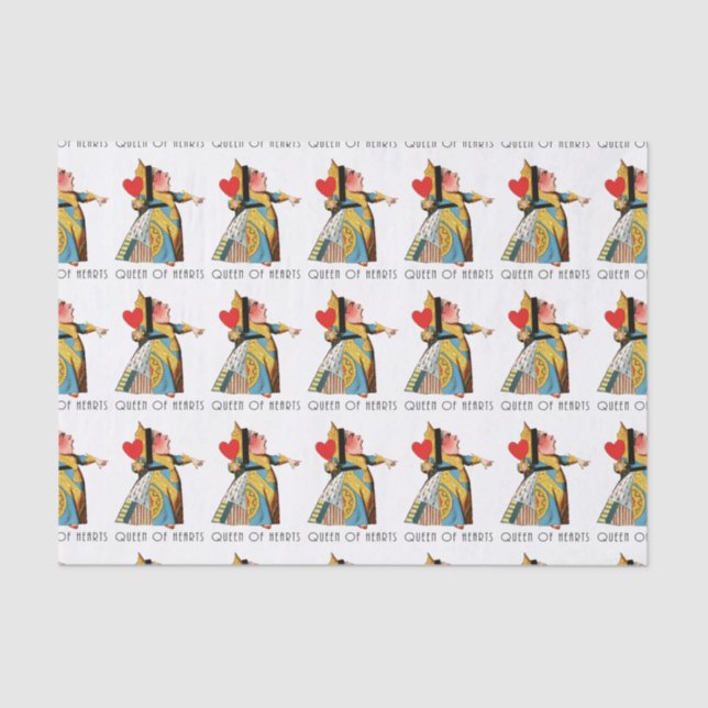 Queen of Hearts Classic Alice in Wonderland Tissue Paper (Front)