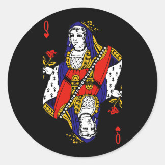 Queen of Hearts Classic Round Sticker