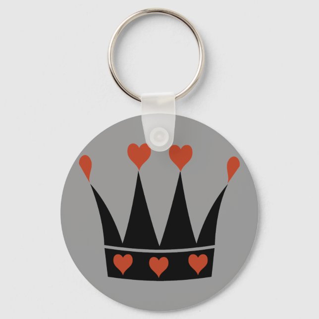Queen of Hearts Crown Key Ring (Front)