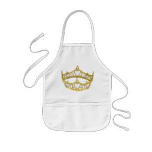 Queen of Hearts crown kids apron