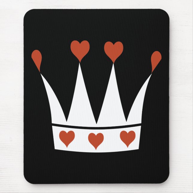 Queen of Hearts Crown Mouse Mat (Front)