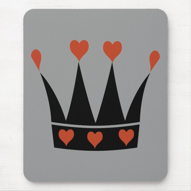 Queen of Hearts Crown Mouse Mat (Front)