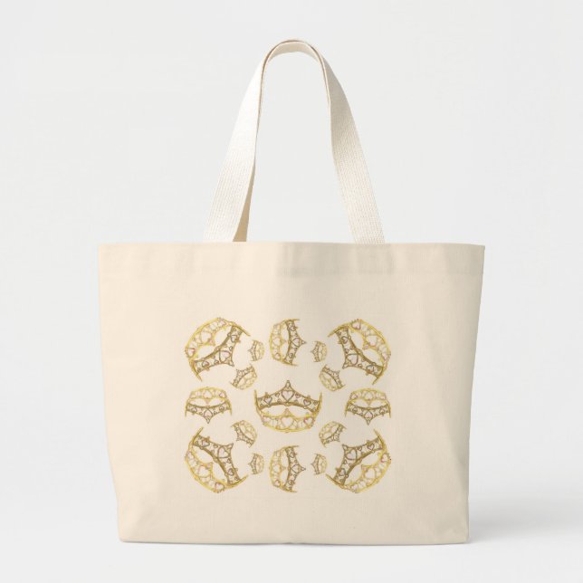 Queen of Hearts Crown Tiara Jumbo Bag (Front)