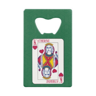Queen of Hearts Custom Name Playing Card