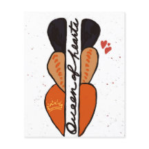 Queen of Hearts Flat Greeting Card