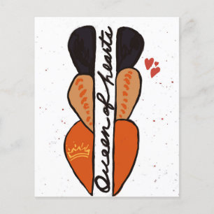 Queen of Hearts Flat Greeting Card