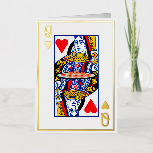 Queen of Hearts Foil Greeting Card