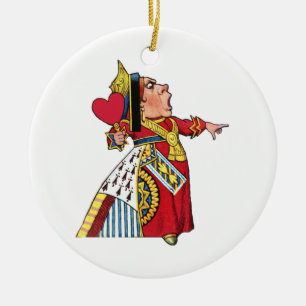 Queen of Hearts from Alice in Wonderland Ceramic Tree Decoration