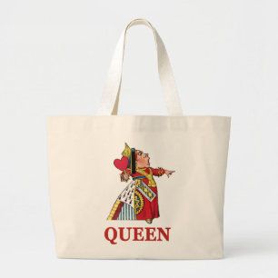 Queen of Hearts From Alice in Wonderland Large Tote Bag