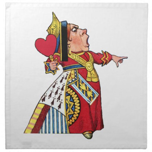 Queen of Hearts from Alice in Wonderland Cloth Napkins | Zazzle