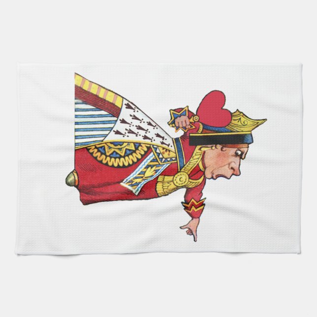 Queen of Hearts from Alice in Wonderland Tea Towel (Horizontal)