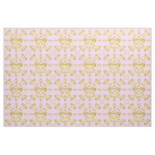 Queen of Hearts gold crown tiaras lilac fabric