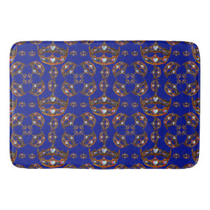 Queen of Hearts Gold Crowns tiaras iris bath mat