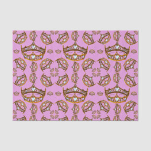 Queen of Hearts Gold Crowns Tiaras pink lilac Tissue Paper