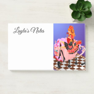 Queen of hearts in teacup Wonderland Post-it Notes