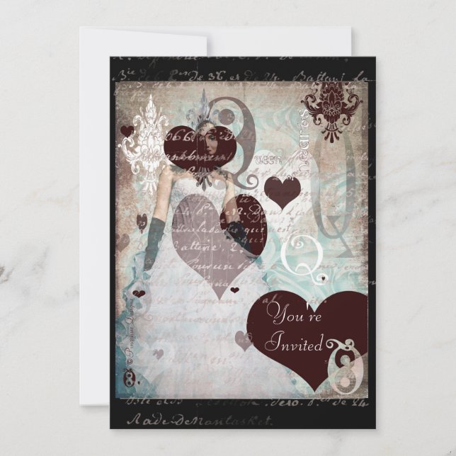 Queen of Hearts Invitation (Front)