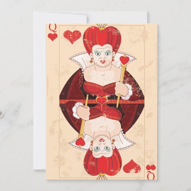 Queen Of Hearts Invitations (Front)