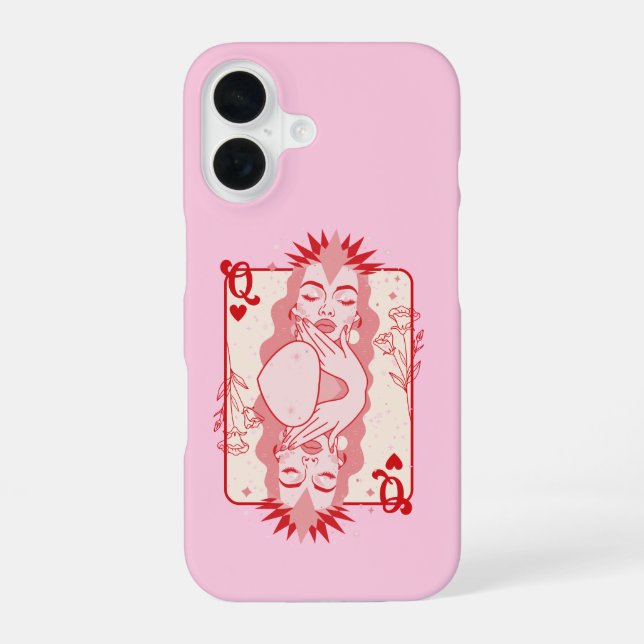 Queen of Hearts  iPhone 16 Case (Back)