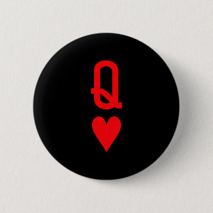 Queen Of Hearts King Of Heart Couple Matching Wome 6 Cm Round Badge
