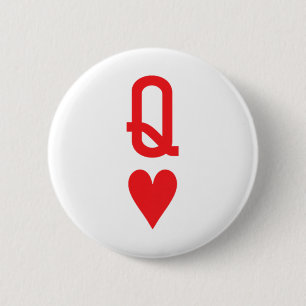 Queen Of Hearts King Of Heart Couple Matching Wome 6 Cm Round Badge