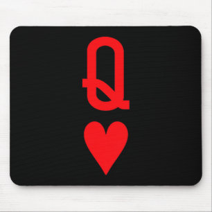 Queen Of Hearts King Of Heart Couple Matching Wome Mouse Mat