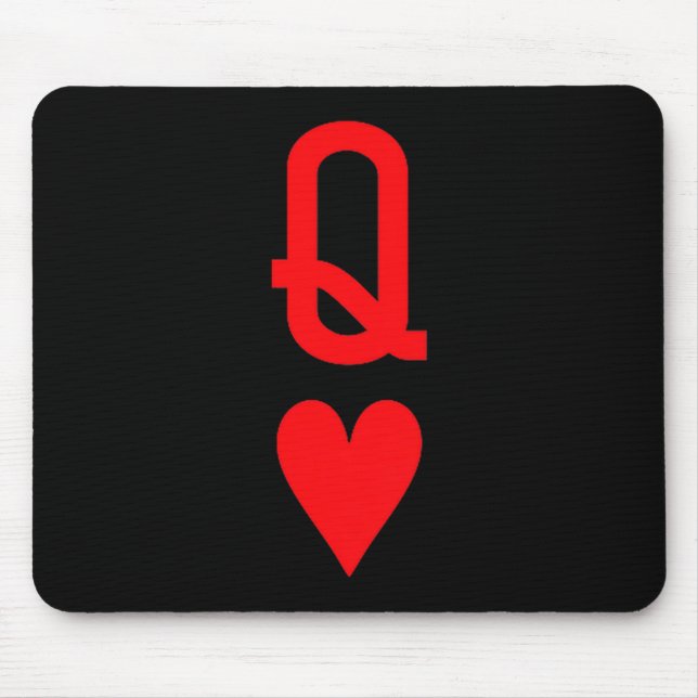 Queen Of Hearts King Of Heart Couple Matching Wome Mouse Mat (Front)