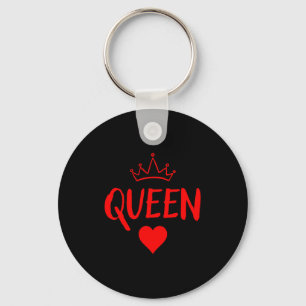 Queen Of Hearts Matching Couple Saint Valentines _ Key Ring