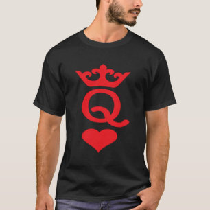 Queen Of Hearts Matching Couple Saint Valentine's T-Shirt