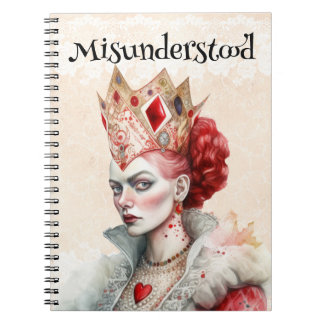 Queen of Hearts Misunderstood Notebook