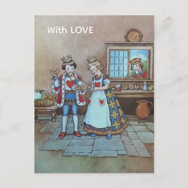 Queen of Hearts Nursery rhyme Postcard (Front)