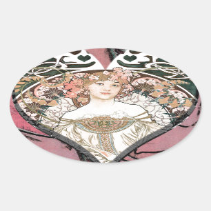 Queen of Hearts Oval Sticker