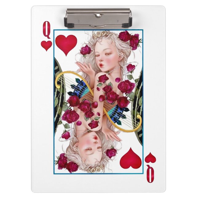 Queen of Hearts Oversized Graphic, Playing Cards Clipboard (Front)