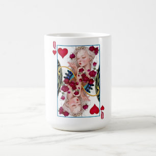 Queen of Hearts Oversized Graphic, Playing Cards Coffee Mug