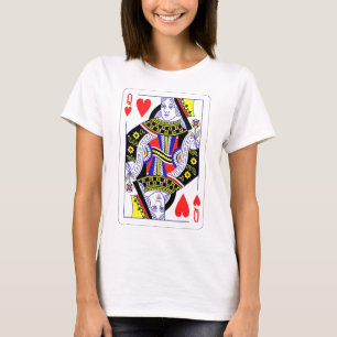 Queen of Hearts Oversized Graphic, Playing Cards T-Shirt