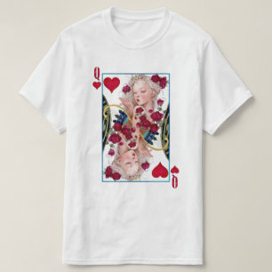 Queen of Hearts Oversized Graphic, Playing Cards T-Shirt