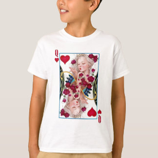 Queen of Hearts Oversized Graphic, Playing Cards T-Shirt