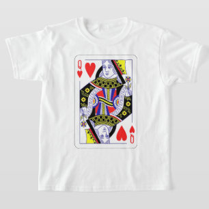 Queen of Hearts Oversized Graphic, Playing Cards T-Shirt