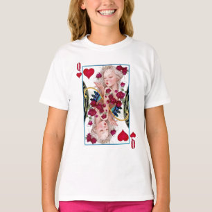 Queen of Hearts Oversized Graphic, Playing Cards T-Shirt
