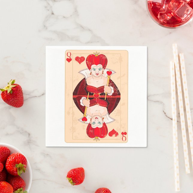 Queen Of Hearts Paper Napkins (Creator Uploaded)