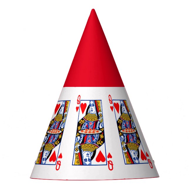 Queen of Hearts party hat (Front)