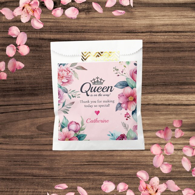 Queen Of Hearts Pink Baby Shower Favour Bags (Creator Uploaded)