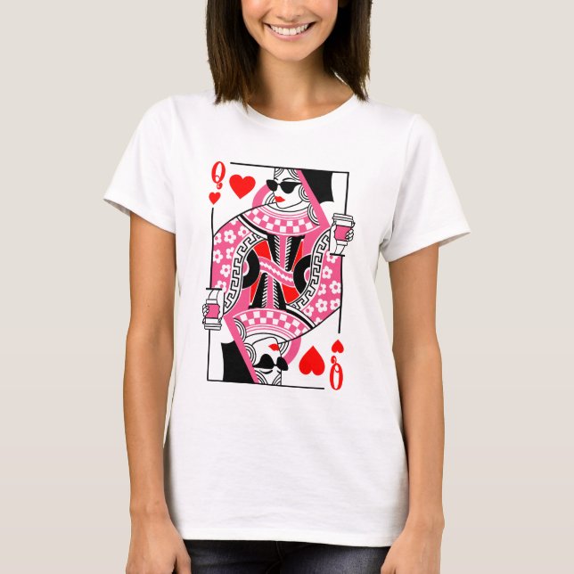 Queen of hearts Playera T-Shirt (Front)