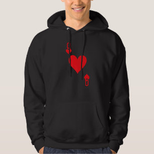 Queen Of Hearts - Playing Card Halloween Costume L Hoodie